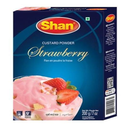 SHAN STRAWBERRY CUSTARD POWDER 200G.