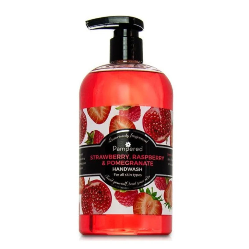 Pampered Fruity Handwash Strawberry Raspberry & Pomegranate 500ml