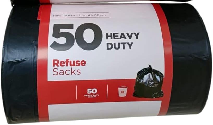 heavy duty black bin bags are crafted from 100% recycled material, making them perfect for the kitchen, home, office, DIY projects, and the garden.