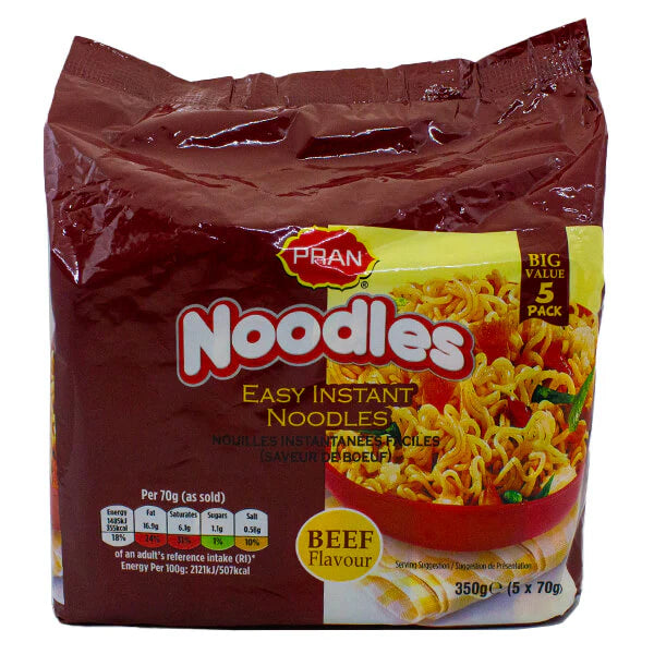 Pran Easy Instant Beef Flavour Noodles 5pk