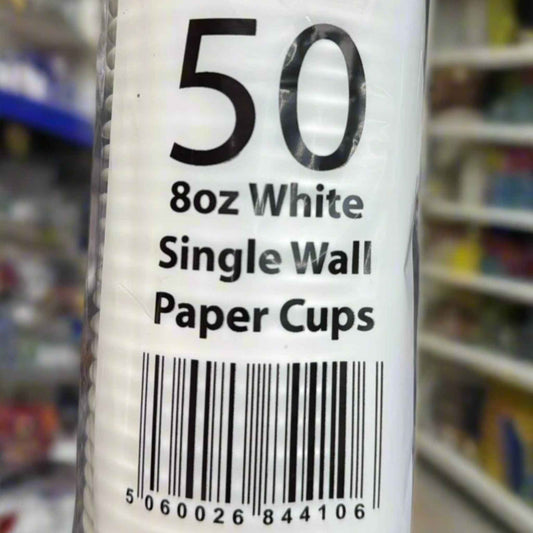 80z White Wall Paper Cups 50pcs d260ee-7t.myshopify.com 