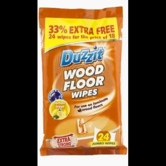 Pack of 24 Duzzit Wood Floor Wipes.