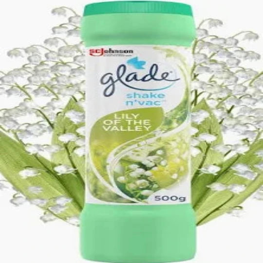 Glade Shake n'Vac Carpet Freshener & Odour Neutraliser, Lily of the Valley 500g